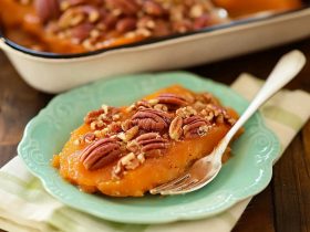 Candied Sweet Potatoes with Pecans