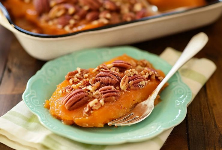 Candied Sweet Potatoes with Pecans