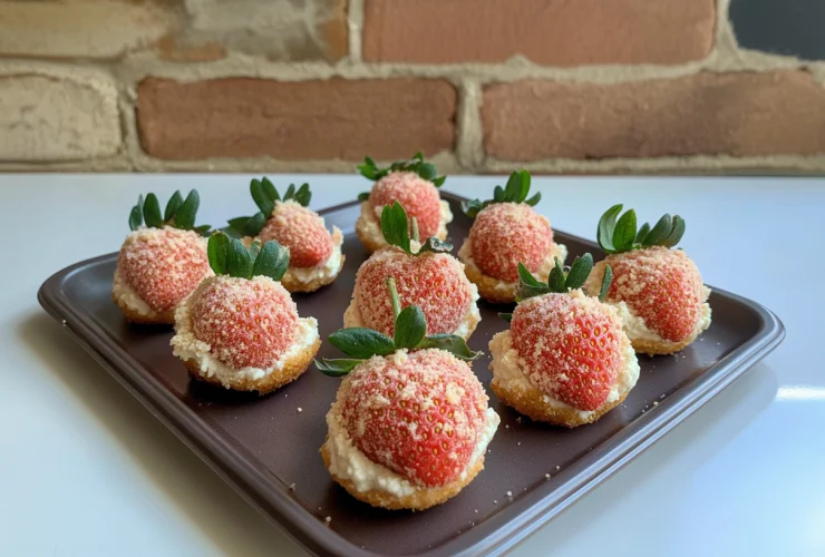 Cheesecake Stuffed Shortcake Strawberries