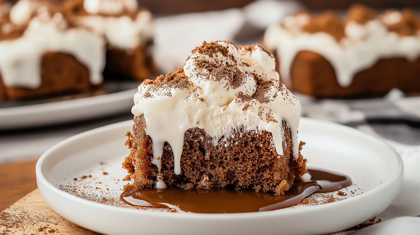 Gingerbread Poke Cake