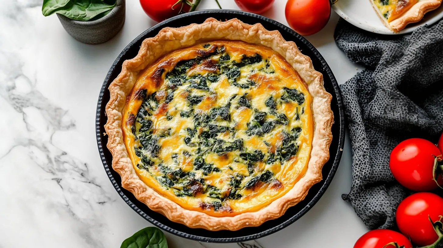 Cheesy Spinach Quiche