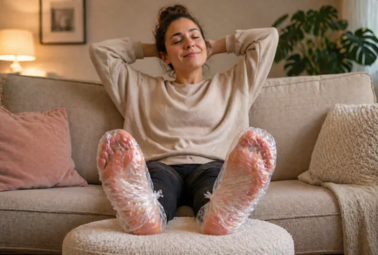 She Put Plastic Bags Over Her Feet - The Reason Why Will Have You Doing The Same