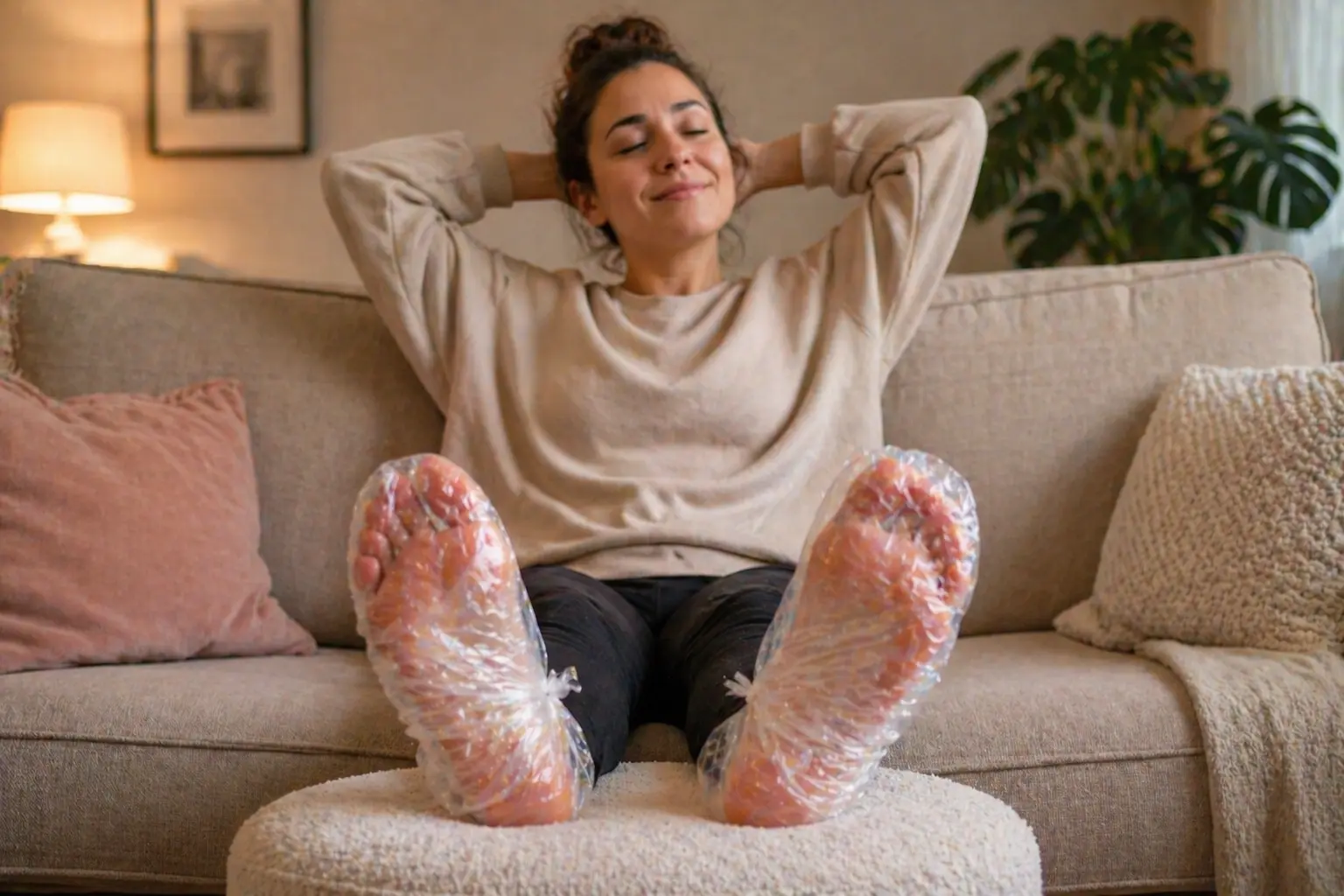 She Put Plastic Bags Over Her Feet - The Reason Why Will Have You Doing The Same