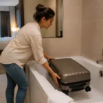 Here’s Why You Should Always Put Your Suitcase In The Hotel Bathtub First- It Could Save You A Huge Headache Later