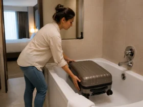 Here’s Why You Should Always Put Your Suitcase In The Hotel Bathtub First- It Could Save You A Huge Headache Later