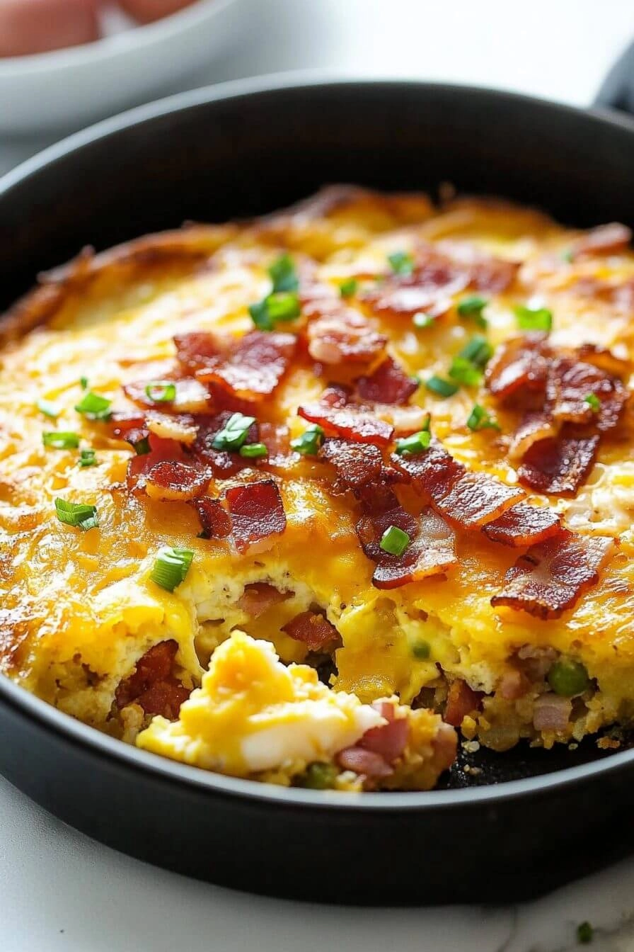 Bacon Egg and Hash Brown Casserole for a Lazy Weekend Breakfast