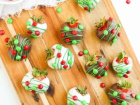 Christmas Lights Chocolate Covered Strawberries