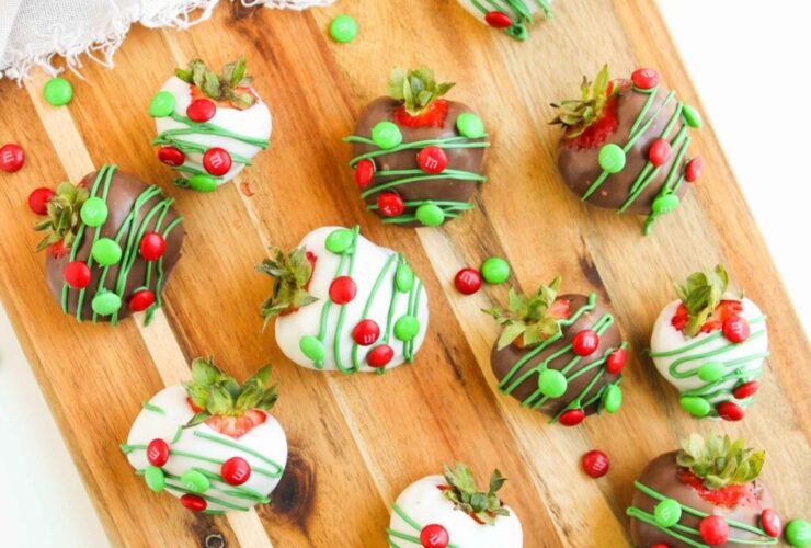 Christmas Lights Chocolate Covered Strawberries
