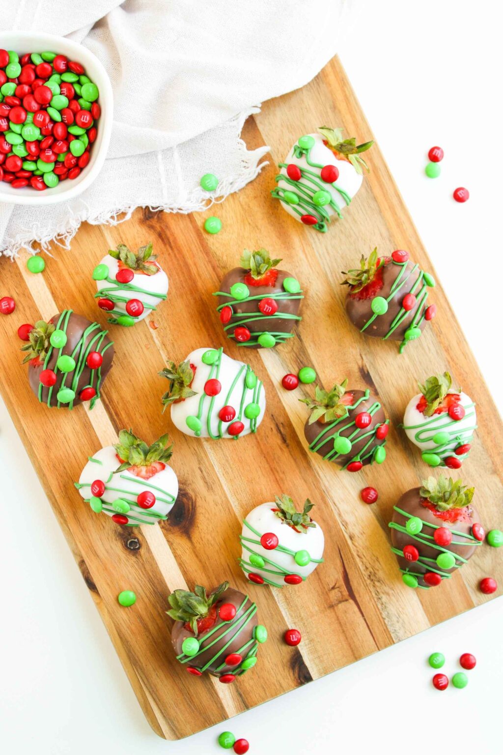 Christmas Lights Chocolate Covered Strawberries