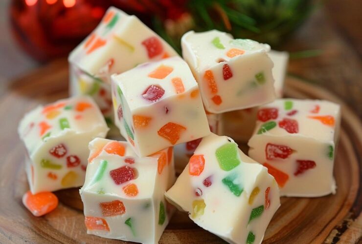 Easy Christmas Gumdrop Nougat Candy