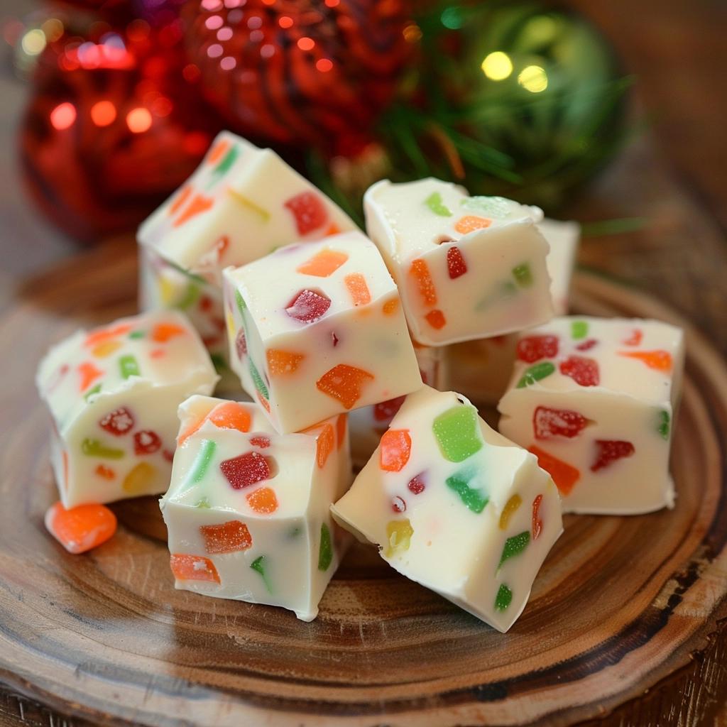 Easy Christmas Gumdrop Nougat Candy