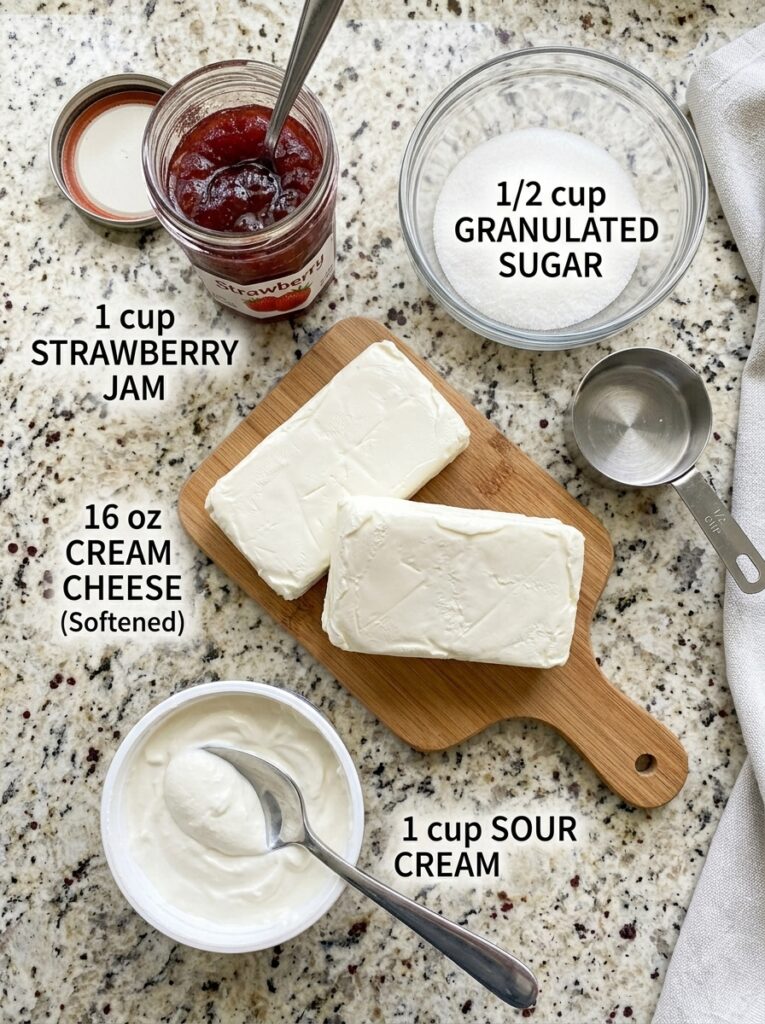 4-Ingredient Slow Cooker Strawberry Cheesecake Dip