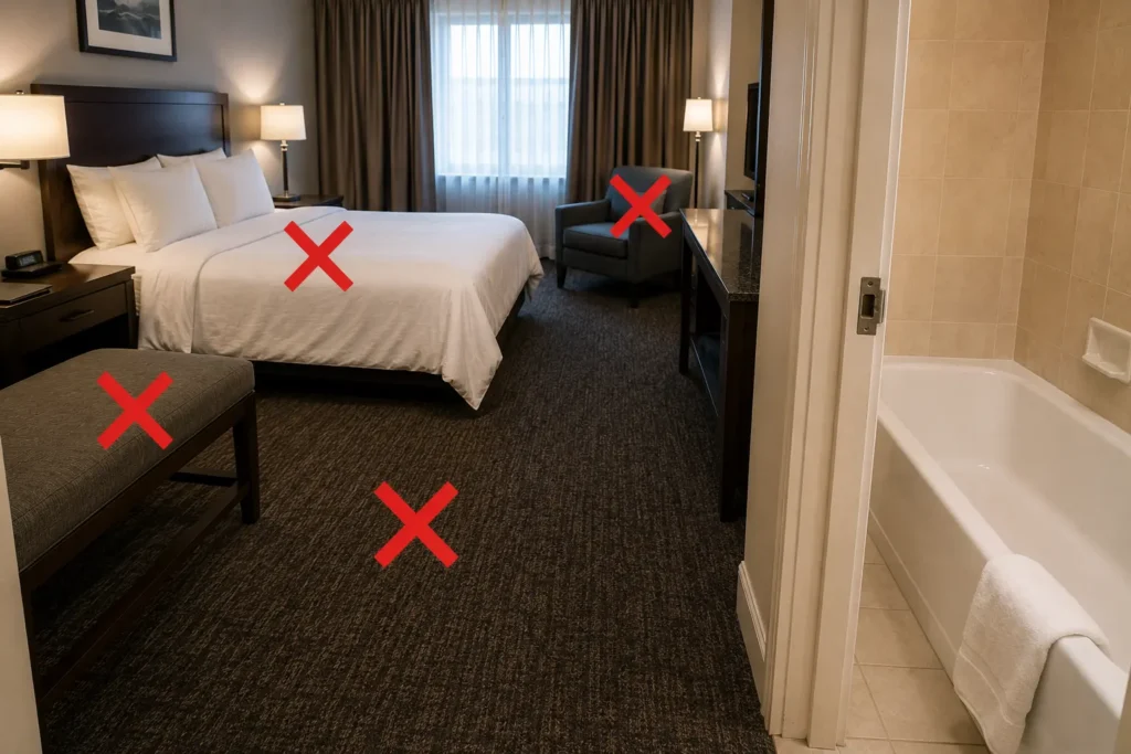 Here’s Why You Should Always Put Your Suitcase In The Hotel Bathtub First- It Could Save You A Huge Headache Later