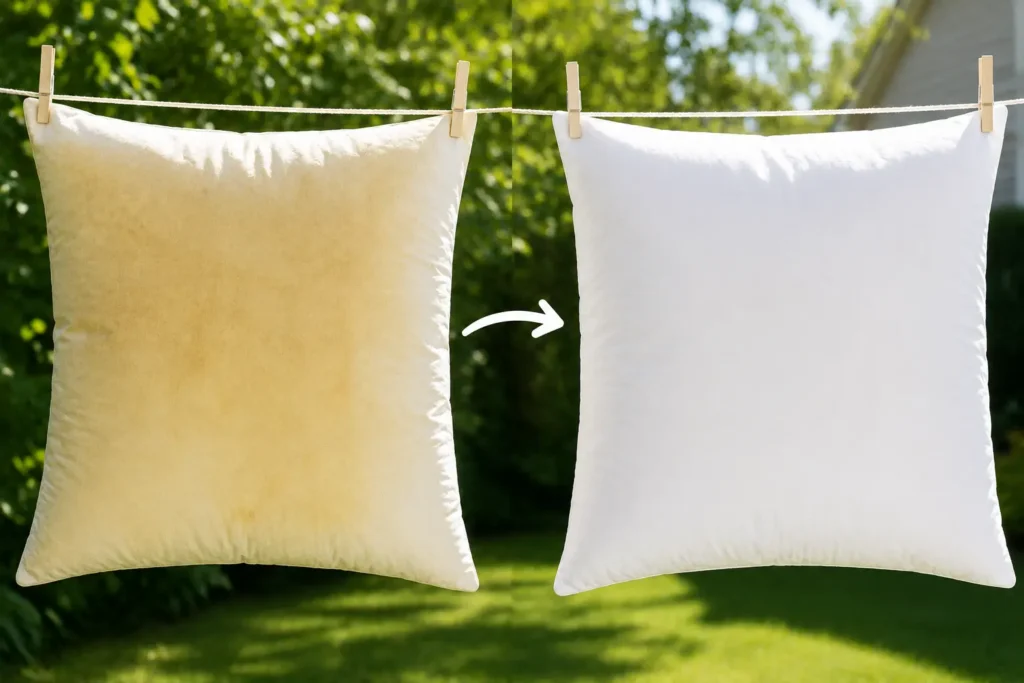 This Simple Trick Removes Yellow Sweat Stains From Pillows Fast