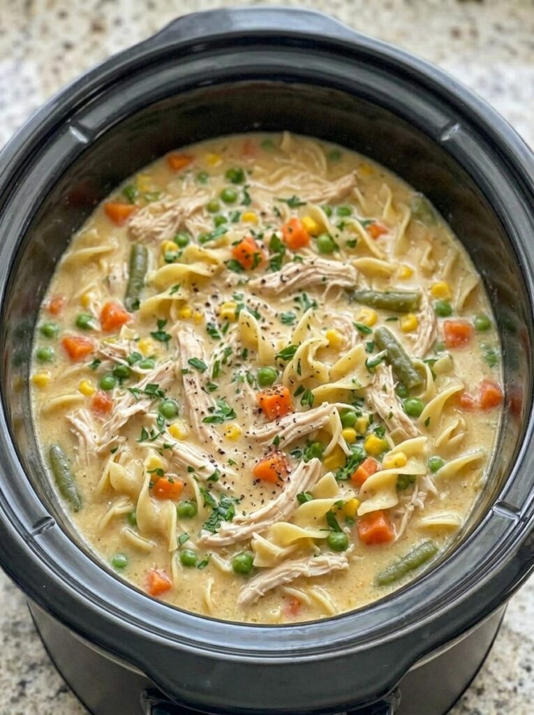 Chicken Pot Pie Noodles