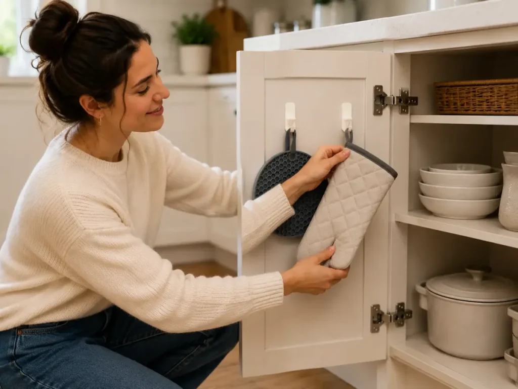 Clever Ways to Use Adhesive Hooks in Your Kitchen You're Probably Missing Out On