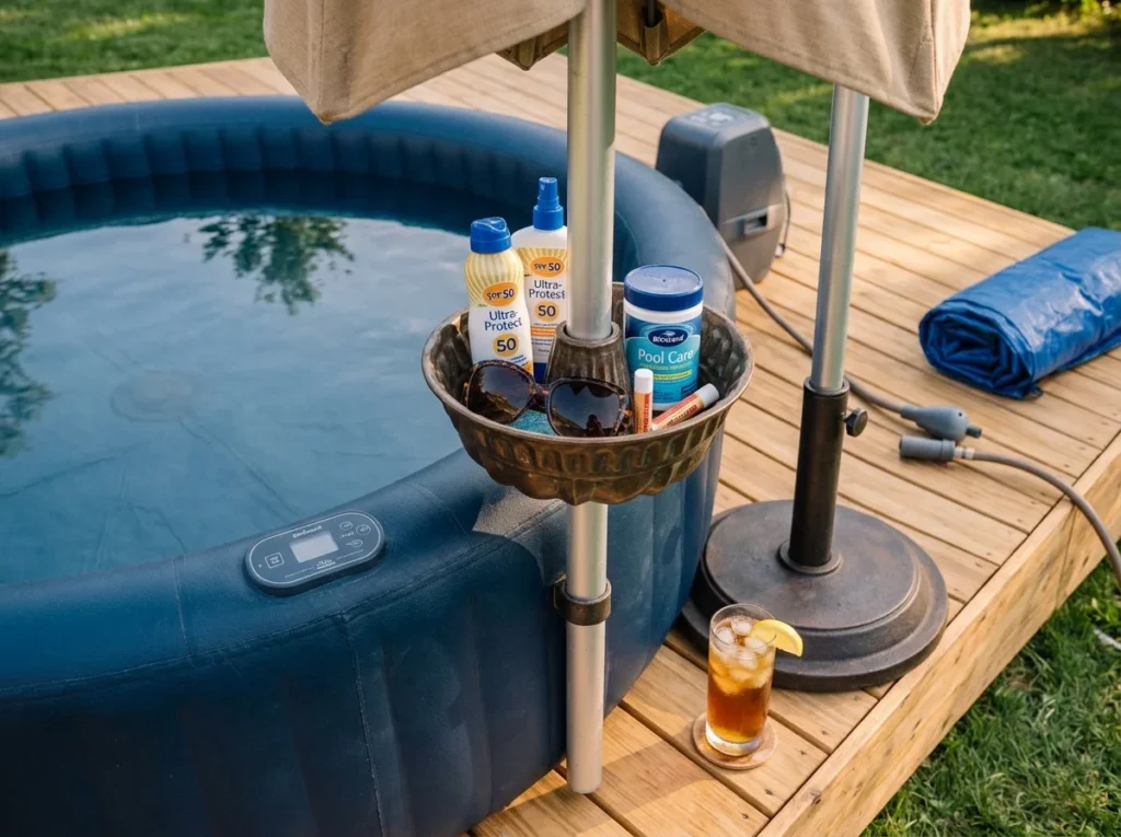 She Lays A Tarp Over Her Deck for This And Other Brilliant Summer Backyard Ideas!
