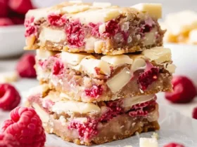 Raspberry and White Chocolate Blondies